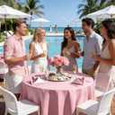10 Pack Round Tablecloth 120 Inch Pink