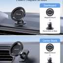 Miracase Latest Upgrade for MagSafe Car Mount [33+LBS Strong Suction & 2200gf Magnetic] Small Phone Holders for Your Car Dashboard, 360° Adjustable Car Phone Holder Mount for iPhone Garmin GPS