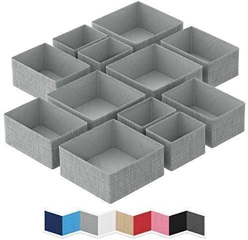 For NEATERIZE Drawer Organizer - [Set Of 12] - Closet Organizer and Storage Baskets|