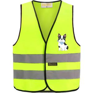 PACIFIC PPE Children's High Visibility Vest, Kids Reflective Safety Traffic Vest for Running Kindergarten Preschool Children, Yellow, XX-Small