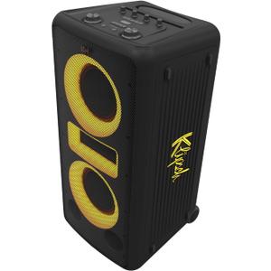 Klipsch New York Music City Party Speaker - Professional Grade Dual 8" woofers, Five Light Show Settings, 12 Hour Battery Life, Trolley Wheels, and Mic Included