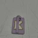 Personalized Initial Luggage Tags for Suitcases, Leather Chenille Letter Cute Luggage Tags with Privacy Name Card, Embroidered Travel Bag Backpack Tags Gifts for Women Kids Girls Teens(Purple-K)