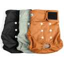 Grecle Female Dog Diapers - Premium Reusable Diapers for Dogs in Heat - Highly Absorbent, Leak-Free with Adjustable Snaps, Brown Black, M, 1 Pack