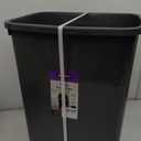 Superio Kitchen Trash Can 13 Gallon with Swing Lid, Plastic Tall Garbage Can Outdoor and Indoor, Large 52 Qt Recycle Bin and Waste Basket for Home, Office, Garage, Patio, Restaraunt (Grey/Black)