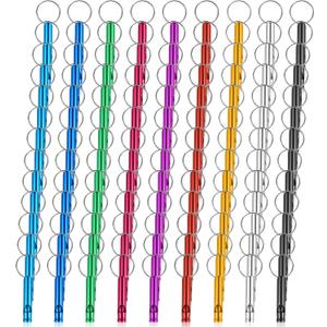 200 PCS Emergency Whistles with Keychains, Aluminum Survival Whistle Extra Loud Safety Whistles Multicolor Waterproof Bulk for Outdoor Camping Hiking Boating Referee Lifesaving Training