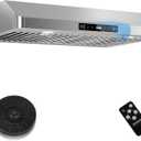 SNDOAS Under Cabinet Range Hood 30 inch,Stainless Steel Ducted/Ductless Range Hood with Touch/Gesture/Remote Control,700CFM & 3-Speed Kitchen Stove Vent Hood,Baffle Filters,3 Air Vents