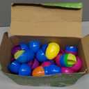 100 PCS Easter EggsPlastic 2.4" Bright Colorful Eggs with Golden Eggs, Easter Egg Fillers for Easter Egg Hunt Candy Filling Party Decorations and Kids Gifts