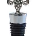 Cheers Fleur De Lis Wine Bottle Stopper - Elegant Gifts for Women, Champagne Stoppers and Leak-Proof Kitchen Accessory for Wine Drinkers, Adults and Fleur De Lis Collectors