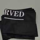 10 Pcs Reserved Chair Signs Cloth Church Placeholder Reserved Pew Signs Chair Reserved Seat Covers with Printed Words For Weddings, Churches, Receptions, Cinema, Celebrations, Parties and Events(Black)