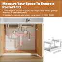 1 Pack Expandable Under Sink Organizers Storage With Upgrade Ball-Bearing Slide Tracks,2-Tier Pull Out Under Cabinet Organizer Height Adjustable,Not Suitable For Cabinets With Partitions In The Middle (White)