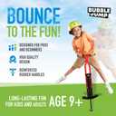BUBBLE JUMP Pogo Stick for Kids Age 10 & up Red - for Boys, Girls, Teens & Adults 80 to 160 Lbs - Easy Grip Rubber Handle Master Jumper Pogo Sticks - High Jumping Kids Pogo Stick, Red