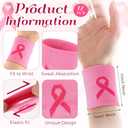 24 Pairs Breast Cancer Awareness Socks Bluk Pink Football Socks With Wrist Sweatbands Athletic Accessories for Volunteer (Pink, M)