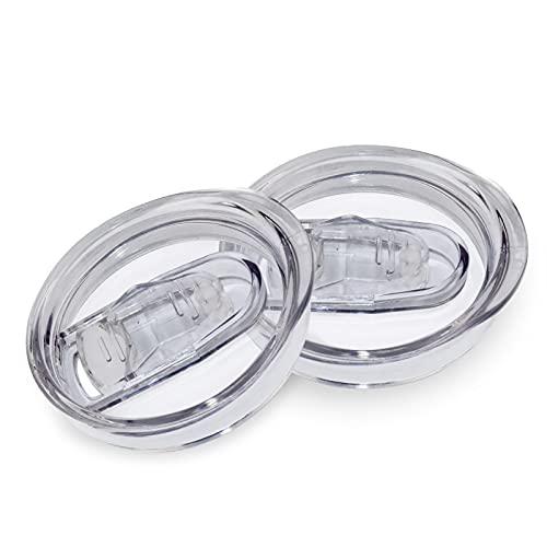 XccMe 12oz Wine Tumbler Replacement Lids,Inner Diameter 2.8'' X 2.8'',2 Pack Spill Proof Splash Resistant Silicone Sliding Covers,Straw Friendly, BPA Free