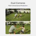 eufy E340 Outdoor Hardwired Floodlight Security Camera with Pan and Tilt Dual Lens 2,000 Lumens Local Storage No Monthly Fees T8425121
