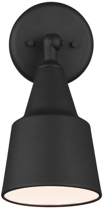 Generation Lighting 8560701-12 Outdoor Flood Light Adjustable Swivel Aluminum Flood Light, 1-Light 120 Watt, 12" H x 6" W, Black