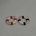 2PCS Welcome Cloth Decorative Life Ring, Buoy Home Wall Nautical Decor, Red&Blue