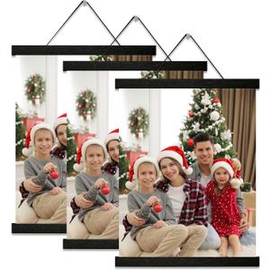 3 Pack Magnetic Poster Hanger Frame 16 inch Black- 16x24 16x22 16x20 Poster Frame for Wall Art Pictures Photos Prints Maps Diamond Art Painting