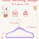 HOUSE DAY 11 Inch Velvet Baby Hangers 50 Pack Lt-Purple, Premium Kids Hangers for Children, Infant & Toddler Clothes, Durable Non Slip Small Baby Felt Hanger for Closet, Ideal for Everyday Use