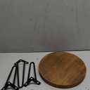 Plant Stand Indoor Outdoor, Wooden plant Stool, Mid Century Plant Stand for Indoor Plants, Wood Modern Plant Holder Rattan Flower, Low Short Boho Rustic Planter Stand Fit 5-15 Inch Pot(M) (Dark Brown)