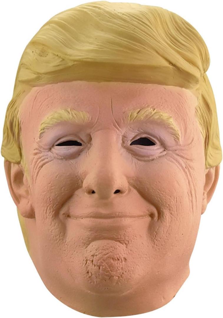 Realistic Trump Masks, Candidate Mask for American Campaigner,Old Man Latex Mask Halloween Costume Accessory Adult (Yellow)