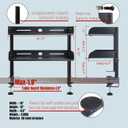 CanKing Clamp Desk Shelf 2 Layer Clip On or Under Table Organizer, Black, 15 inch