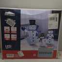 JOIEDOMI 3 Pcs 3D Christmas Collapsible Snowman Yard Light 270 Pre-Lit LED Cool White Lights for Indoor Outdoor Garden Holiday Dcor, Xmas Event Decoration, Christmas Eve Night, Blue Scarf