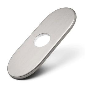 6 Inch Brushed Nickel Sink Hole Cover, Greenspring 4" Hole Cover Deck Plate, Round Bathroom Faucet Deck Plate, Faucet Escutcheon for Bathroom or Kitchen Vanity Sink Faucet Stainless Steel