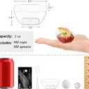 Zezzxu 100 x 2 oz Mini Dessert Cups with Spoons, Clear Reusable Small Square Bowl Tiny Party Serving Plastic Cups for Individual Appetizers, Trifle, Hors D'oeuvres, Shrimp Cocktail Cups