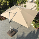 LKINBO 10x13 FT Rectangle Cantilever Umbrella with Cross Base, Heavy Duty Large Patio Umbrella 360 Degree Rotation Outdoor Offset Umbrella with Easy Tilt & Crank for Pool Deck Backyard