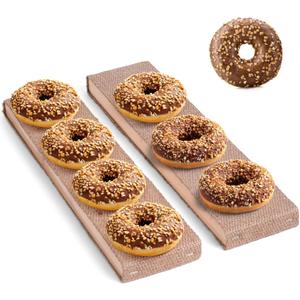 2Pcs Bagel Boards, Cedar and Burlap, Fits 3-4 Bagels Per Board, Toasting A Beautiful Even Bagel Crust