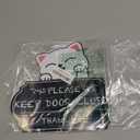 Please Keep Door Closed Sign,Waterproof and Weatherproof UV Resistant Funny Please Keep Door Closed Sticker for Workplace,Home, Office (CAT)