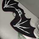 HSCTEK Light Up Skeleton Bat Wings (Large, Orange)