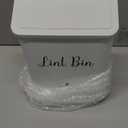 SUBEKYU Magnetic Lint Bin for Laundry Room, Wall Mounted Metal Lint Box Holder Trash Can with Lid for Dryer,Lint Basket for Laundry Room Organization,White