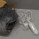 Bedsure Heated Blanket Throw Blanket - Fast Heating Electric Blanket, Soft Flannel Heated Throw with 4 Time Settings, 6 Heating Settings, Warm Gifts for Grandma & Grandpa & Seniors (50x60, Grey)