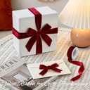 3 x Christmas Ribbon for Gift Wrapping - Red Velvet Ribbon 3/8" * 10Yard - Vintage Christmas Ornaments Decor Bows Making - Christmas Tree Ribbon