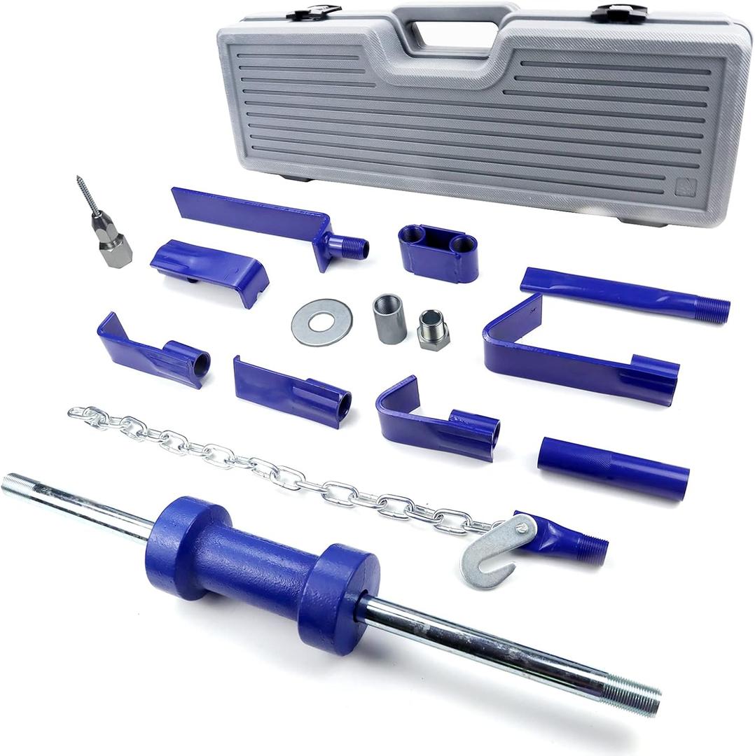 FEXON Automotive Dent Puller with Universal Slide Hammer Auto Body Truck Repair Tool Kit Repair Frame Set with Carrying Case 15PCS