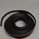 Pangda 20 ft Wedge-Shape Rubber Weather Stripping Seal Strip Self-Adhesive Silicone Rubber Gasket Seal for Door/Windows Indoor Outdoor Winter Soundproofing, Easy Installation