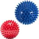 Pack of 2 Spiky Hard Massage Balls - Foot Arch Trainer Plantar Fasciitis, Muscle Massager Ball Exercise