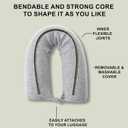 6 x Dot&Dot Twist Memory Foam Travel Pillow for Airplanes - Travel Neck Pillow for Sleeping - Airplane Pillow for Neck Support, Chin, Lumbar and Leg - Adjustable, Bendable Neck Roll Pillow