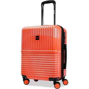 World Traveler Dejuno Tonal Lightweight Polycarbonate Hardside Expandable Spinner Luggage Suitcase with TSA Lock, Coral, (20in,)