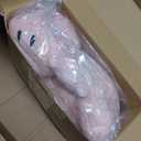 IdeaMeme 22" 3.5 lbs Weighted Dino Stuffed Toys, Cute Animals Plushie Dolls Pillow Gifts for Kids Adults (Pink)