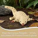 Yipintang 3D Printed Pangolin Desk Decor, 8.3" Reinforced Articulated Figure, Heavy-Duty Strong Joints, Poseable Scaled Collectible for Office Desk & Shelf Display, Unique Gift
