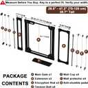 30.7" Tall Clear Acrylic Baby Gate 29.5"-47.2" Wide Pressure Mounted Clear Dog Gate Indoor - No Drill Auto Close, Walk Through Baby Gates for Stair & Doorways & Hallway