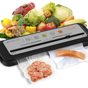 MEGAWISE 2025 Powerful Vacuum Sealer Machine | Compact Design | OneTouch Automatic | Seal in 1020 Seconds | Dry, Moist, Wet, and Cold Modes | With 10 Vacuum Bags & Builtin Cutter (Grey)