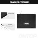 ONTOP Mens Bifold Wallet Zipper, Minimalist Fabric Canvas Card Holder Ultra-Compact Everyday Carry, Birthday Christmas Gift for Him