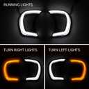 LED Headlight Vent Turn Signal for Road Glide, LED Fairing Vent Accent Lamp Indicator Side Lights for Harley Road Glide FLTRX Special FLTRXS CVO Ultra FLTRX 2015-2024 Accessories (Smoked Lens)