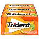 Trident Tropical Twist Sugar Free Gum, 12 Packs of 14 Pieces (168 Total Pieces) (EXP 06/21/26)