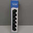 HYRIXDIRECT Wall Mount Broom Mop Holder Hanger Garden Tool Organizers Rack Garage Laundry Room Organizations and Storage with Hooks Heavy Duty (Black)