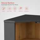 Goozii Corner Bread Box for Kitchen Countertop, Black Bread Storage Container for Homemade Bread, Two Layer Breadbox under Cabinet Mount, Large Bread Holder for Kitchen Counter, Pantry Shelf