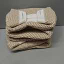 5 Pack Small Woven Storage Baskets for Shelves, Cotton Rope Baskets Organizer for Bathroom, Closet & Nursery, Decorative Storage Bins for Organizing Socks, Toys, 11.8"x7.9"x4.7", Khaki/White